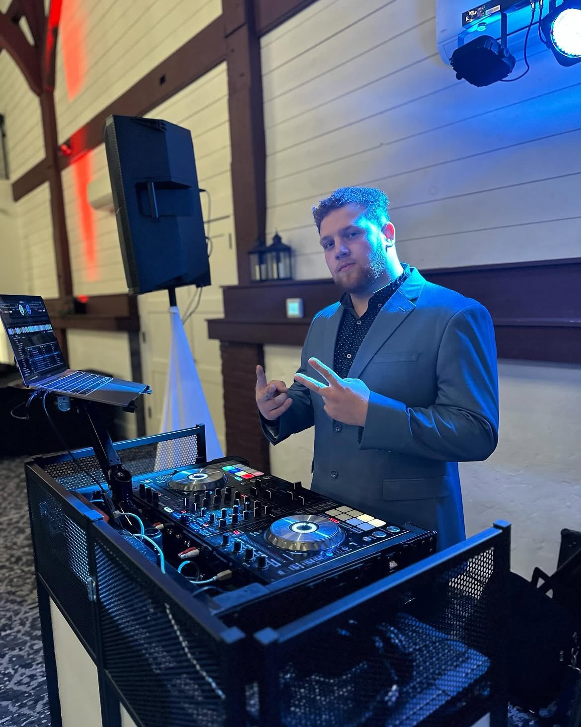 DJ Bump and DJ Pac DJing a Peckhams Christmas party